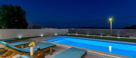 Una piscina riscaldata