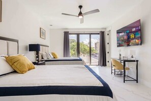 4 habitaciones, escritorio, tabla de planchar con plancha y wifi gratis 