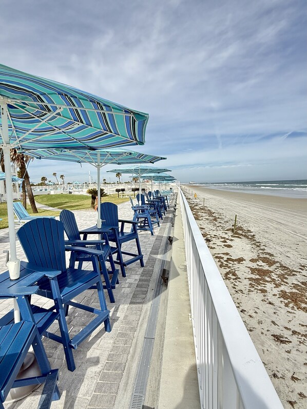 Property grounds - "SeaBliss" Oceanfront 1st floor Condo, steps from the ocean! (Daytona Beach)