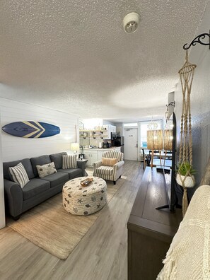 Smart TV, books - "SeaBliss" Oceanfront 1st floor Condo, steps from the ocean! (Daytona Beach)