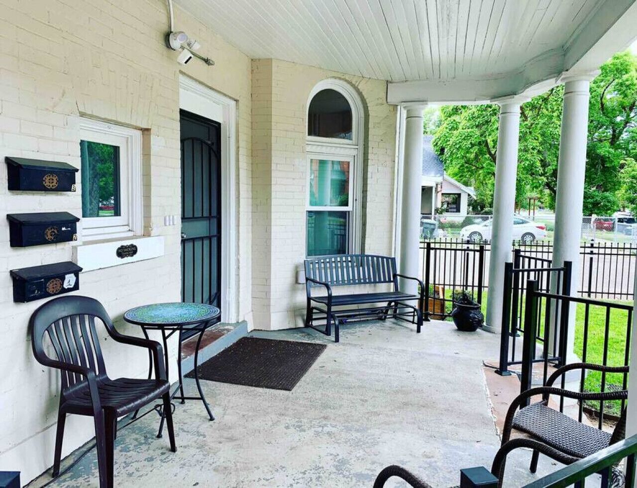 Madison Place front patio.  Shared space