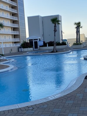 Outdoor pool, a heated pool