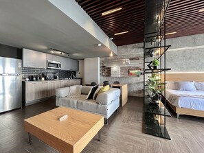 Business-Apartment, Poolzugang | 1 Schlafzimmer, Bettwäsche aus ägyptischer Baumwolle