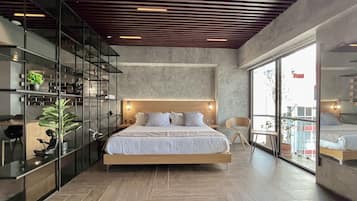 Departamento empresarial, acceso a la alberca | 1 habitación, sábanas de algodón egipcio y ropa de cama de alta calidad