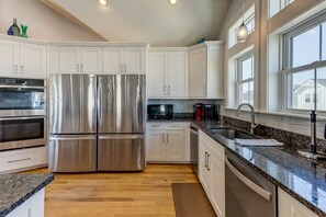 Fridge, microwave, oven, stovetop - Eden Found | 290 ft to the beach | Private Pool, Hot Tub (Corolla)