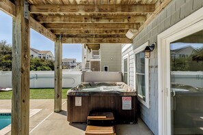 Terrace/patio - Eden Found | 290 ft to the beach | Private Pool, Hot Tub (Corolla)