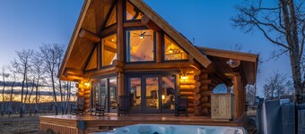 Custom log home in Telluride with epic mountain views