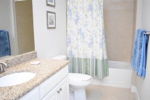Hair dryer, towels, soap