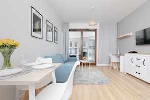 Apartamento, 1 quarto, sacada | Sala de estar