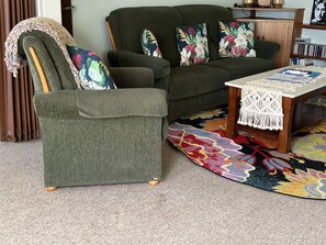 Televisor intel·ligent, llar de foc, llibres i estèreo 