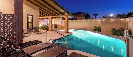 Outdoor pool, a heated pool