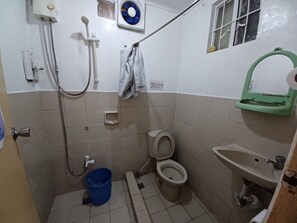 Family Room | Bathroom | Shower, rainfall showerhead, bidet, towels