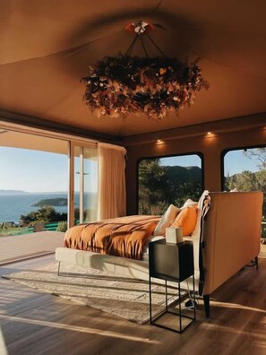 Panoramic Tent, 1 King Bed, Accessible, Ocean View | 1 bedroom, premium bedding, down duvets, pillow-top beds - Drift Off Grid - Luxury Eco Glamping (Tata Beach)