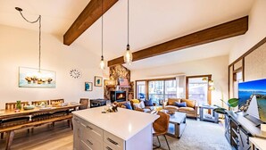 TV, fireplace, video games, ping pong - Modern Condo | Private Beach & Decks | Sleeps 8 (Zephyr Cove)
