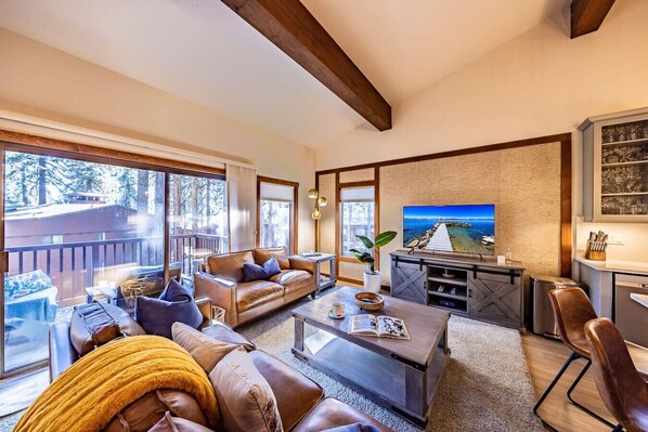 TV, fireplace, video games, table tennis