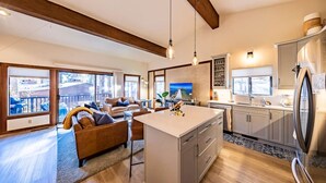 TV, fireplace, video games, ping pong - Modern Condo | Private Beach & Decks | Sleeps 8 (Zephyr Cove)