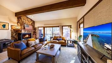 TV, fireplace, video games, table tennis