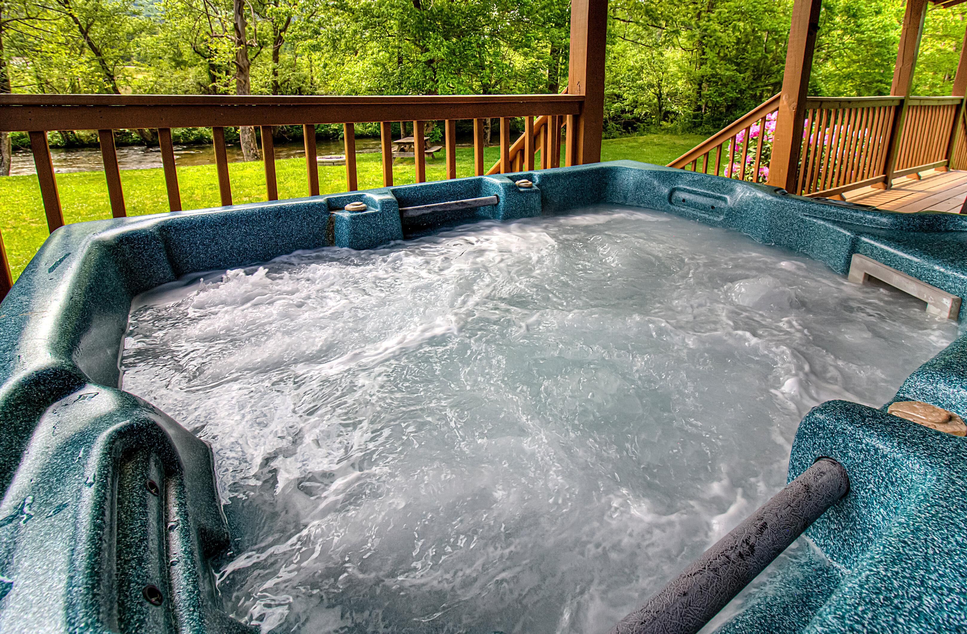 House, Multiple Beds (Brookside Retreat #3584) | Outdoor spa tub