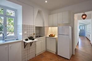 Fridge, microwave, oven, stovetop - Muazzo Plaka Upper Home, Views to Acropolis (Athina)