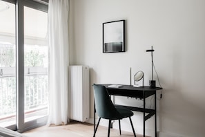 Standard Apartment | 1 bedroom, desk, blackout drapes, iron/ironing board - Striking 1BR Apartment in Kolonaki B (Athens)