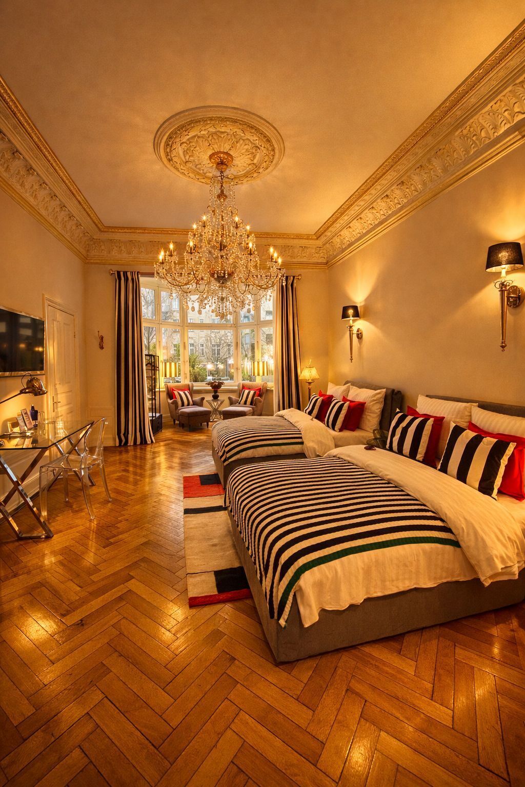 Suite Junior (with Garden) | Aire de séjour | Téléviseur à écran plat de 50 po avec télévision par câble, téléviseur