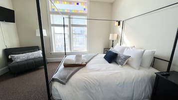 1 makuuhuone, työpöytä, ilmainen Wi-Fi, vuodevaatteet