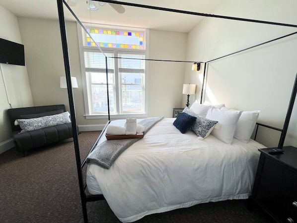 1 chambre, bureau, accĂšs au Wi-Fi (inclus), literie fournie