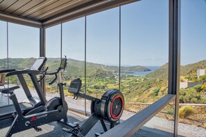 Fitness facility - Aegean wonder: Villa Phivi, 5 bedrooms, private pool, Andros, Greece (Andros)