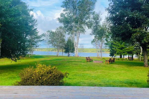 Views of the large private waterfront and beach.