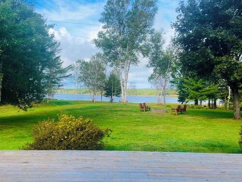 Beachfront home directly on the Mira River