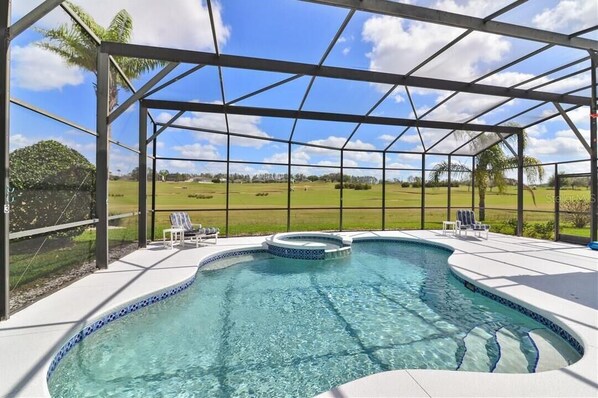 Outdoor pool, a heated pool