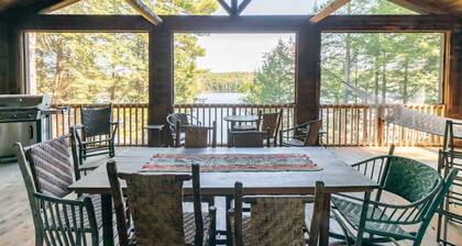Rustic and luxurious 4 bedroom house on secluded NH lake!