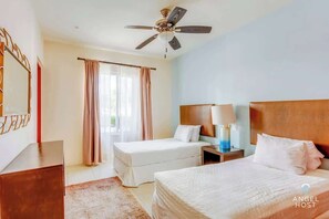 2 bedrooms, laptop workspace, iron/ironing board, WiFi