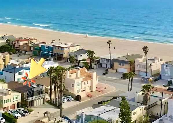 Vlak bij het strand