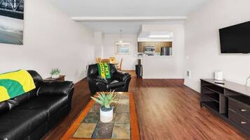 Smart TV, music library, video library