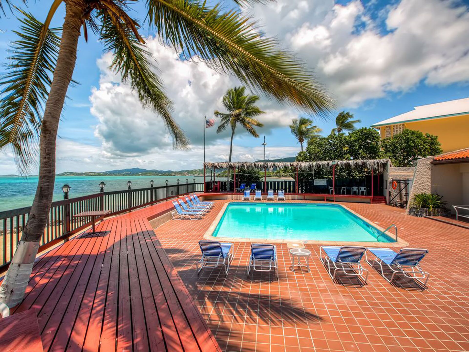 The pool by the ocean!