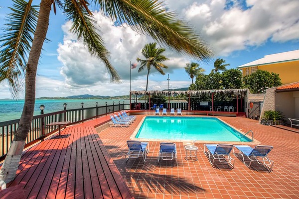 The pool by the ocean!