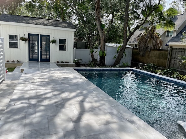 Outdoor pool, a heated pool