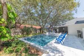 Outdoor pool, a heated pool