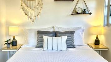 2 makuuhuonetta, silitysrauta/-lauta, vauvan matkasänky, ilmainen Wi-Fi