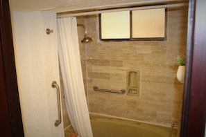 Suite con Balcon 8 | Bathroom | Shower, rainfall showerhead, free toiletries, hair dryer