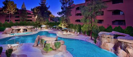 Outdoor pool, a heated pool