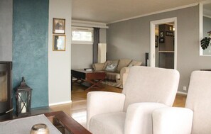 Televisión, chimenea y reproductor de DVD 
