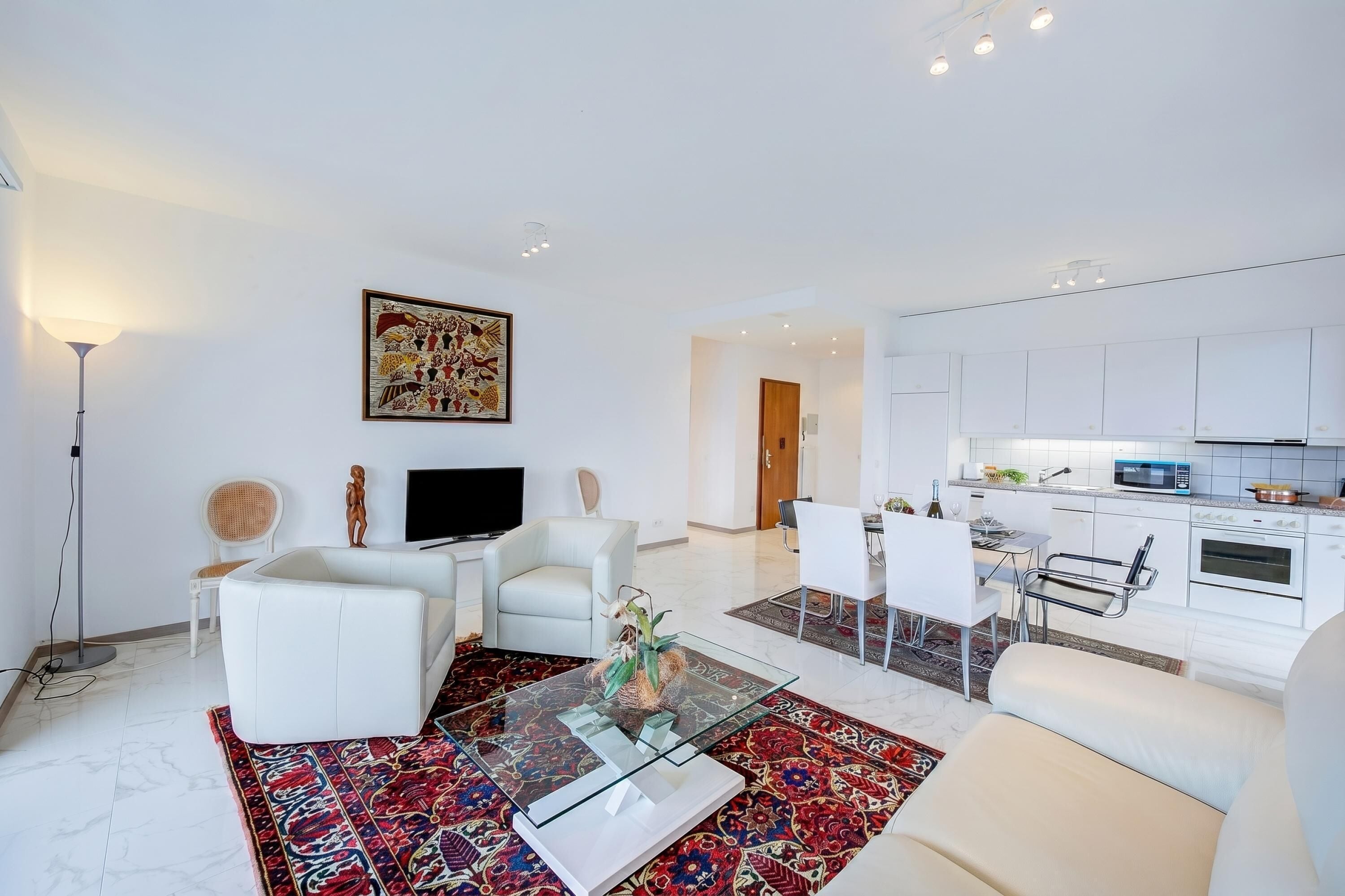 Standard Apartment, Multiple Bedrooms, 2 Bathrooms (Casa Al Bosco With Pool) | Living area | 21-inch flat-screen TV with cable channels
