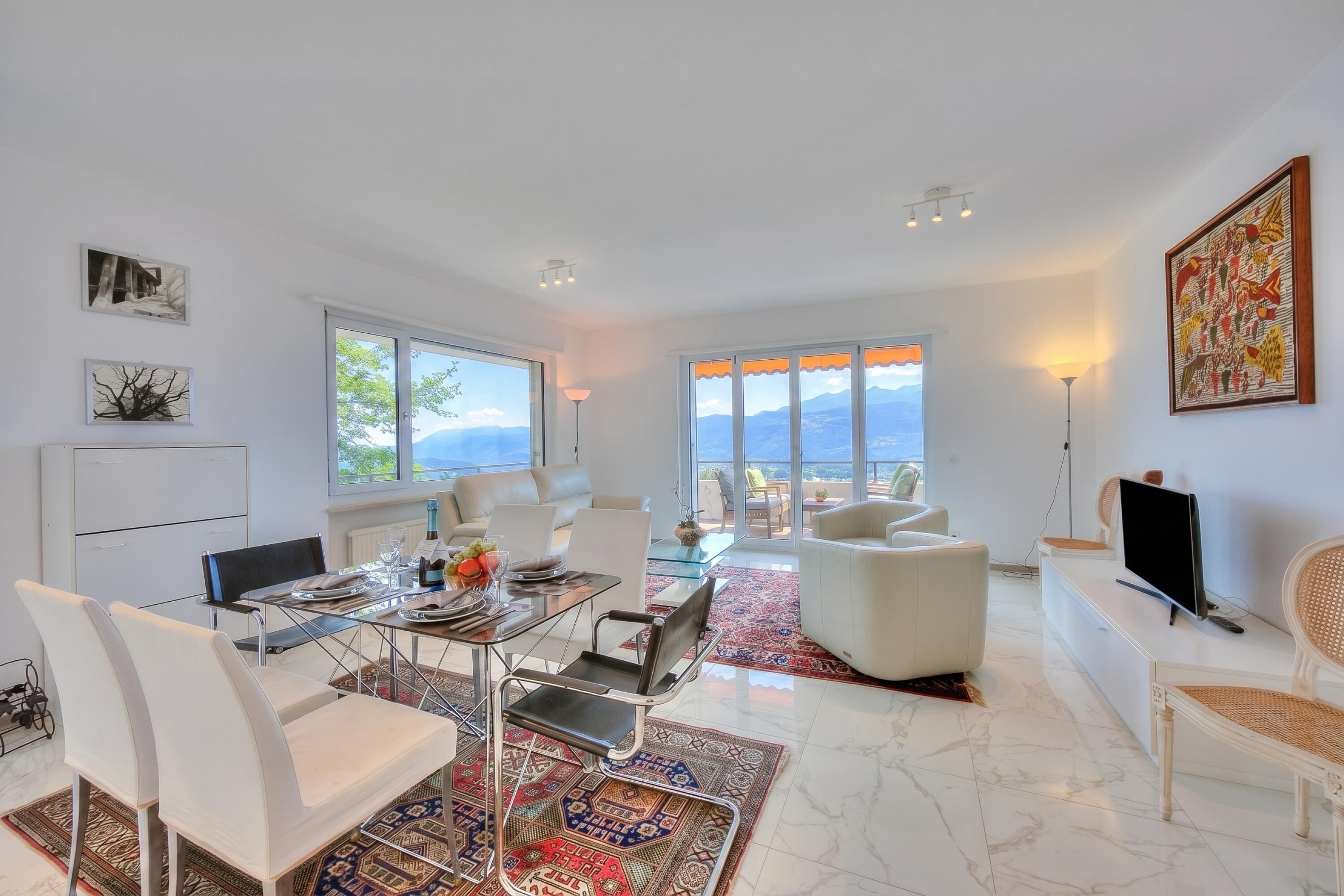Standard Apartment, Multiple Bedrooms, 2 Bathrooms (Casa Al Bosco With Pool) | Living area | 21-inch flat-screen TV with cable channels