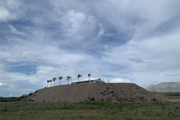 View of property from the Rio Grande River. Chinati Mountains in the distance