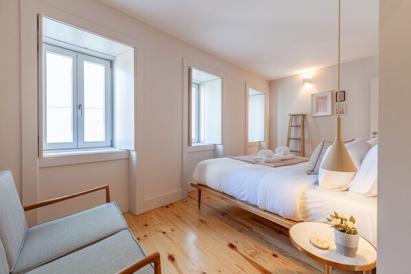 1 slaapkamer, een bureau, een strijkplank/strijkijzer, gratis wifi