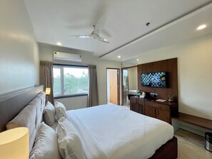 Two Bedroom Forest View With Balcony | Desk, laptop workspace, blackout drapes, iron/ironing board - Seasons Boutique Hotel near Sajjangarh Biological Park, Udaipur (Udaipur)