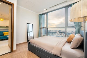 Apartamento luxo | Individualmente mobiliados, Wi-Fi de cortesia, roupa de cama