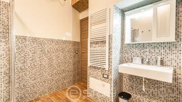 Dusche, Haartrockner, Bidet, Handtücher